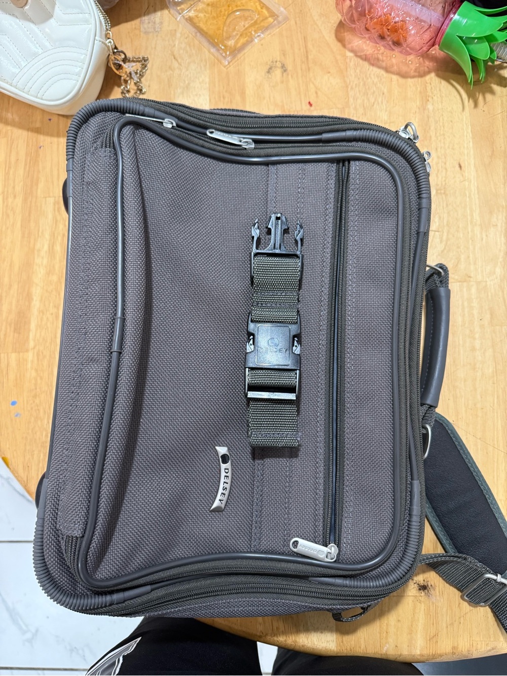 Men's Compact Travel Briefcase Bag - Gray